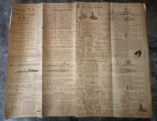 Ancien plan maquette 1000 - rr, 1/1000