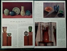CERAMIQUE POTERIE ARTS DU FEU EN 1930 article 4 pages couleur document photo