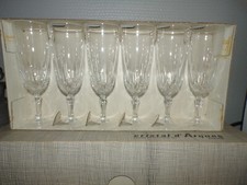 6 verres A pied en cristal d