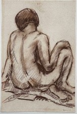 Nude naked woman - woman, dessin