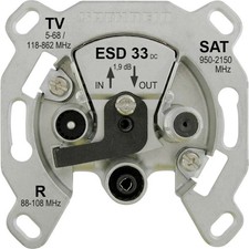Kathrein ESD 33 Prise antenne BK, SAT, TV, FM encastré Prise de montage en