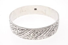 Bracelet tribal marocain ancien en argent, origines de l'Atlas, bijoux berbères