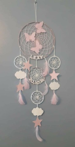 Attrape rêves rose - attrape-rêves, étoile