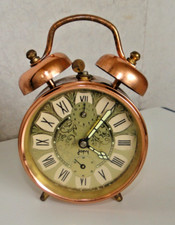 Réveil ancien JAPY sonnerie à 2 cloches mécanique laiton chiffres romains