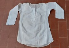 Chemise M.L. Vintage Vêtement Enfant Bébé Ancienne Brodée Cousue Main