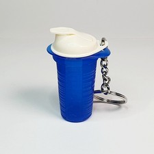 Porte-clés Pichet Shaker Bleu Bouteille TUPPERWARE RARE Vintage Miniature Boite