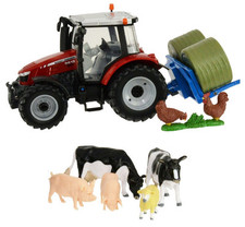 BRITAINS - Tracteur MASSEY-FERGUSON 5612 avec accessoires - 1/32 - BRI43205