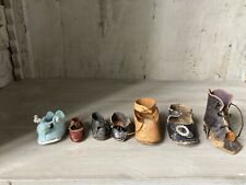 Grand Lot De 7 Chaussures Dépareilles De Poupée Ancienne Jumeau Steiner SFBJ