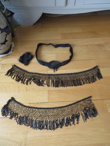 Col ceinture ancien broderies - ceinture,
