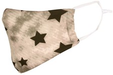 Masque en tissu unisexe à motif d'étoiles vintage, double épaisseur, lavable