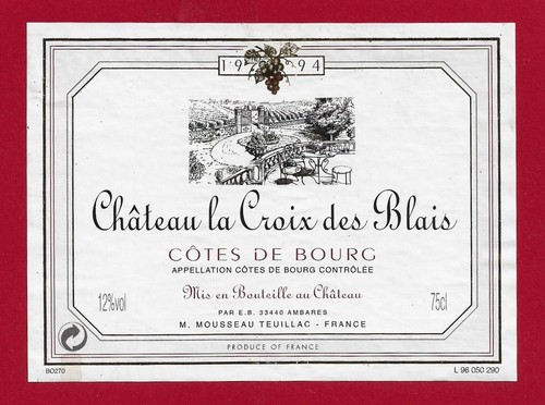 Etiquette bordeaux - 89/84,