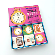 Domino Quelle heure est-il ? -  Fernand Nathan 1970 - Jeu vintage TBE