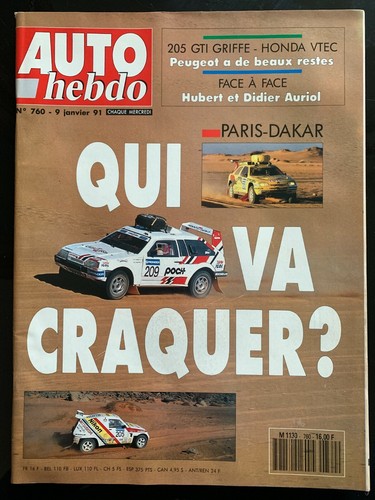 Auto hebdo 760 - hebdo, 9/01/1991