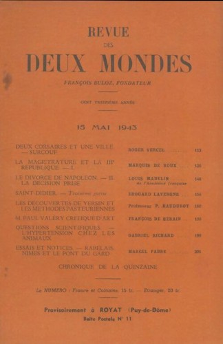 Revue des deux mondes - , mai