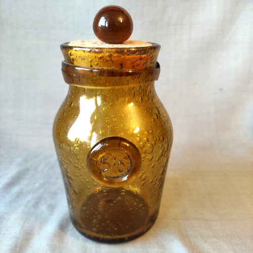 Pot verre souffle biot - pot, en
