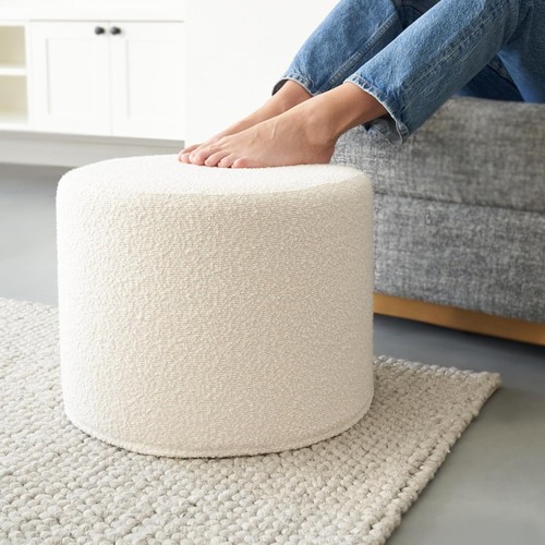 Beautiful boucle pouf - boucle, ottoman
