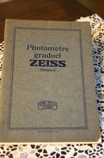 Photo argentique  ancien ZEISS ancienne documentation  photomètre graduel  1927