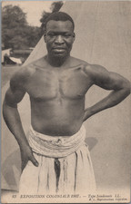 Zoo humain, Exposition coloniale de 1907, Soudan  Carte postale - Zoo humain Exp