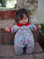 POUPEE POUPON COROLLE DE 28 CM BRUNE  AUX YEUX BLEUS