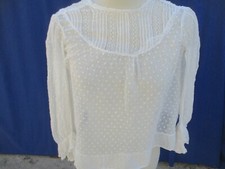 Chemisier N°31 caraco organdi ?? dentelle plumetis ancien   accidents