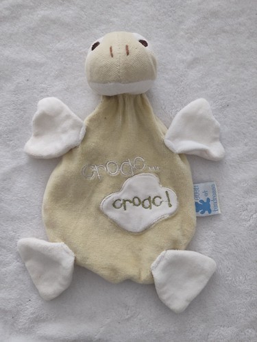 Doudou plat grenouille - doudou, vert