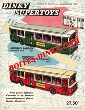 DINKY TOYS 889 AFFICHETTE REPRO COPIE & NOTICE RECTO VERSO + TICKET DE BUS