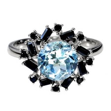 925 Bague en Argent Rond