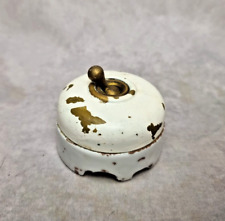 Interrupteur vintage à bascule en métal et céramique – Marque Lux