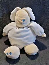 Doudou peluche range pyjama lapin bleu écru Sucre d'orge Etat neuf