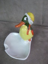 CENDRIER ancien, à décor de CANARD (Benjamin Rabier ?).