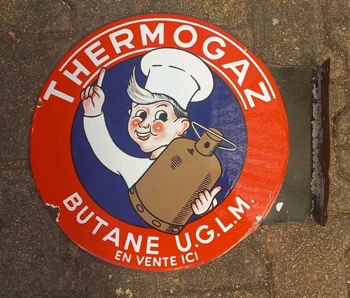 Plaque émaillée publicitaire