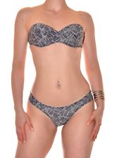 maillot de bain 2 pièce bandeau noir et blanc à motif taille S