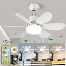 Ventilateur Plafond Silencieux Alovez 40W, Lampe E27, 6 Pales, 3 Vitesses, A+