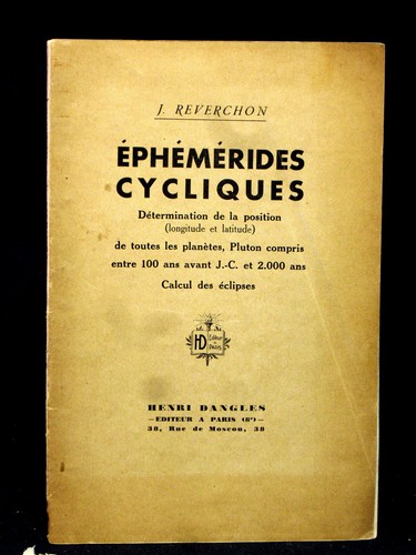 éphémérides cycliques j - ÉphÉmÉrides,