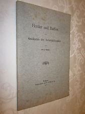 ALSACE :HERDER und BUFFON zur GESCHICHTE der NATURPHILOSOPHIE E. SAUTER 1910