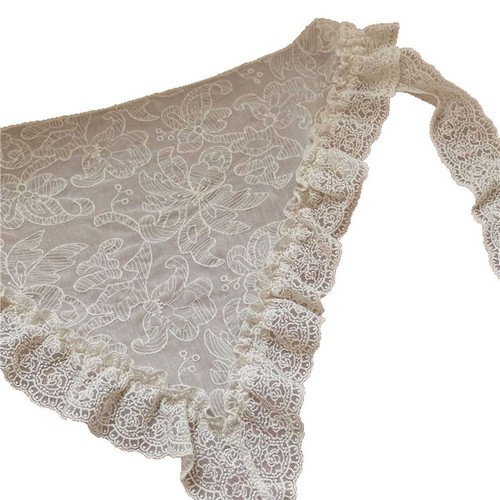 Foulard triangle blanc rétro