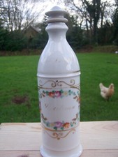 Rare Bouteille ancienne porcelaine peinte Chartreuse 19ème liqueur grande VEP