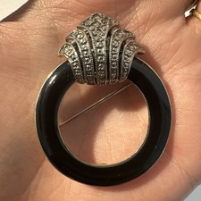 Broche À Définir ? Avec Pierre Noire Bijoux Fantaisie