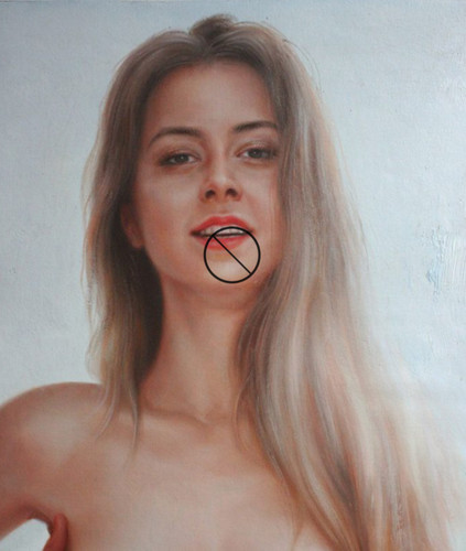 Portrait originale fille nue