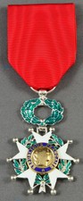 Médaille Ordre De CHEVALIER DE LA LÉGION D'HONNEUR Ordonnance Bronze Argenté