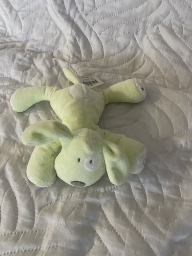 Doudou peluche chien - chien, vert
