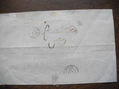 Lettre 1846 ambronay dans - 1846,