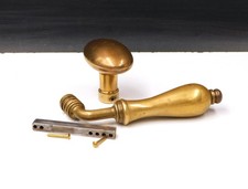 ▨7X7mm,Paire de Poignées Olive et Béquile en Bronze ou Laiton, Porte Ancienne