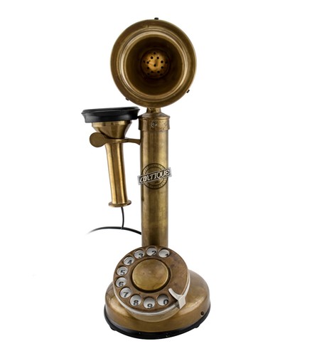 Téléphone fil laiton - en,