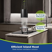 Hotte îlot, Hotte aspirante