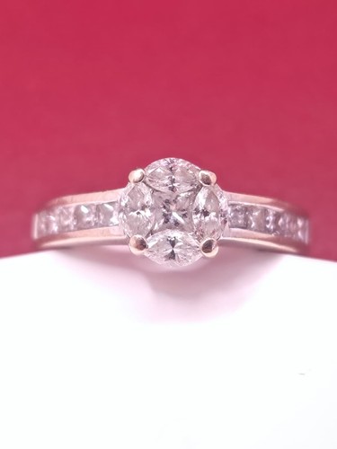 Bague blanc carats avec - 18,