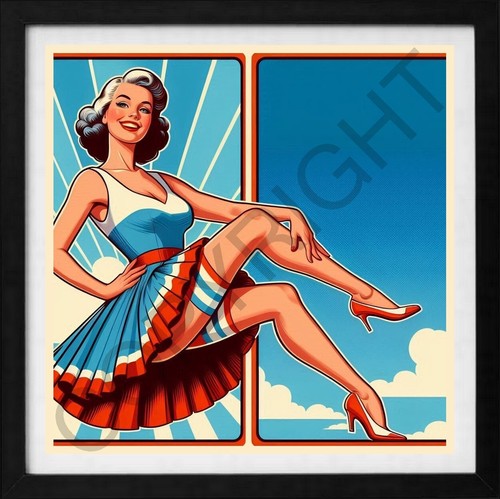 Affiche pin up vintage - pin-up,