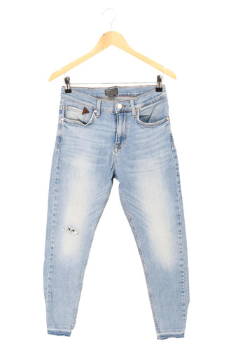 Zara jean droit femme - droit, bleu