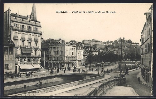 Cpa tulle pont la - pont, mairie