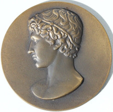 MEDAILLE DE TABLE EN BRONZE -